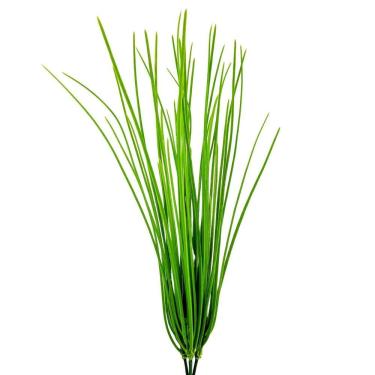 Imagem de Capim Verde Folhagem Silicone 47X15Cm Planta Artificial
