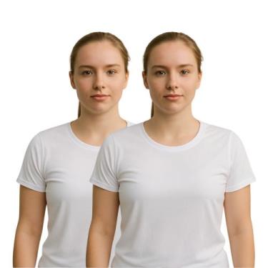 Imagem de Kit 2 Camisetas Feminina Poliéster Seca Rápido Não Amassa - ALLMATEC, 