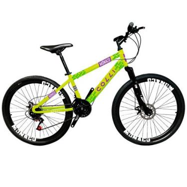 Imagem de Bicicleta Aro 26 Colli Monaco 21 Marchas Freio a Disco, 26", Amarelo N