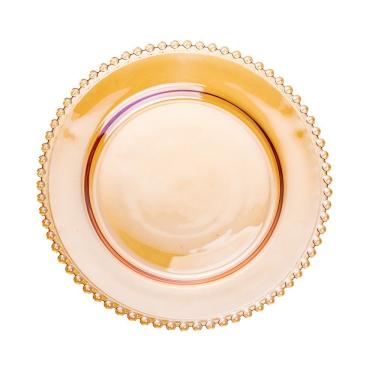 Imagem de Prato Em Cristal Pearl âmbar 28cm 27663 - Wolff