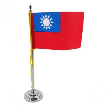 Imagem de Mini Bandeira De Mesa Da Guiné Bissau 15 Cm Poliéster