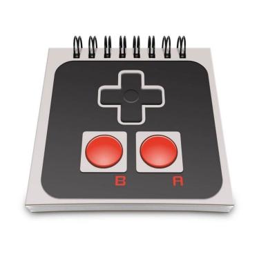 Imagem de Bloco De Anotações Joystick 8-bits Minimalista