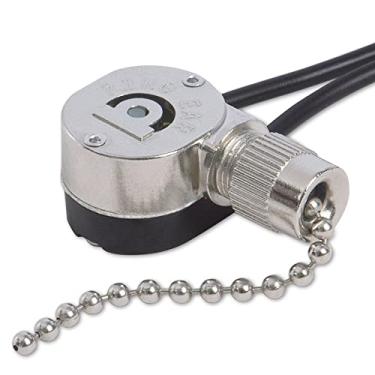 Imagem de Aoprofree Interruptor De Luz Para Ventilador Teto Ze-109M, Corrente Metal, Dois Fios, Peças Reposição Luminárias - Níquel