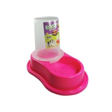 Imagem de Comedouro e Bebedouro Automático Antiformiga para Cães e Gatos, 900ml, Rosa, 22cm x 19cm x 30cm