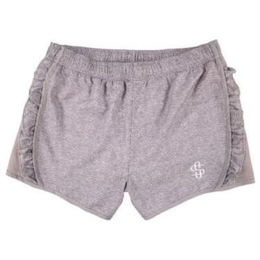 Imagem de Short feminino bermuda moletom na cor cinza no tamanho 36 - Lebisc 