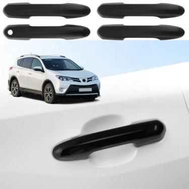 Imagem de ACROPIX Protetor de maçaneta de porta para Toyota Rav4 Highlander 2020-2024 Capa de maçaneta externa preta fosca