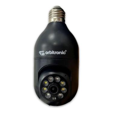 Imagem de Camera Segurança Panoramica Lampada Wifi Espia C/rastreio Preta ORB777