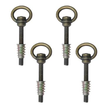 Imagem de MY MIRONEY 4 peças de parafusos espelhados de bronze antigo CY85, conjuntos de montagem de espelho Cheval para espelho giratório, armário, cômoda