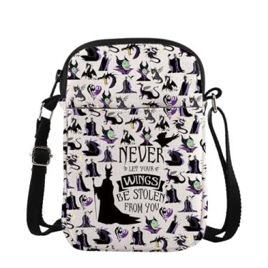 Imagem de TSOTMO Bolsa tiracolo Evil Queen Movie Merch Villains Gift Villains Characters para fãs de filmes Evil Villains Fans Bad Witches, Cruz de asas, Bolsa tiracolo