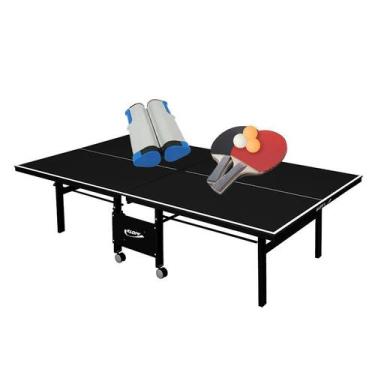 Imagem de MESA DE PING PONG MDF 18mm 1084 PRETA KLOPF + Kit Completo 5091