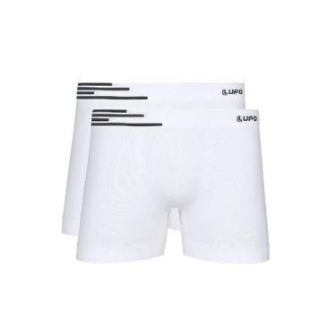 Imagem de Kit Com 2 Cuecas Boxer Brancas Lupo 436-002, P, Branco