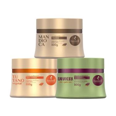 Imagem de Kit Haskell Cronograma Bananeira Mandioca Tutano 300g