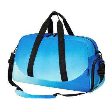 Imagem de Choco Mocha Bolsa de viagem infantil para meninos – Bolsas noturnas para viagem, academia, festa do pijama, meninos de 9 a 12 anos, 6 a 8 anos, Azul dégradé, Medium (approx. 1900 cubic inches)