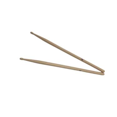 Imagem de MERIGLARE Conjunto de 2 baquetas de madeira portáteis antiderrapantes, leves e profissionais para exercícios de percussão acústica para iniciantes, 5b Cor de Madeira