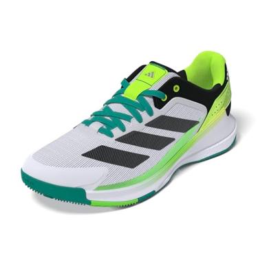 Imagem de adidas Crazyquick Boost Padel Tênis masculino, Branco/Preto/Lime Burst, 46