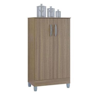 Imagem de Armário Multiuso 2 Portas Pequeno Castanho - Poquema - POQUEMA MÓVEIS