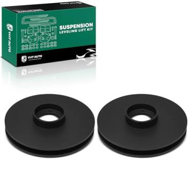 Imagem de YHTAUTO Kit de elevação de nivelamento traseiro de 2,5 cm compatível com Ram 2500/ProMaster 2500 2014-2022, espaçadores de mola de aço, kit de nivelamento de suspensão com kit de hardware conjunto de