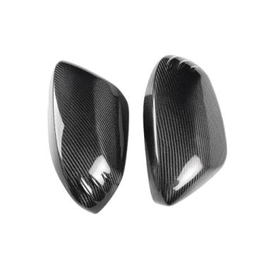Imagem de Capa de espelho retrovisor lateral de carro de substituição de fibra de carbono real, capa de acabamento compatível com sedan hatchback 19- Yaris Gr 20-