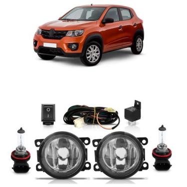 Imagem de Kit Par Farol Milha Auxiliar Par Lâmpada Halógena Kwid 2017 2018 2019 