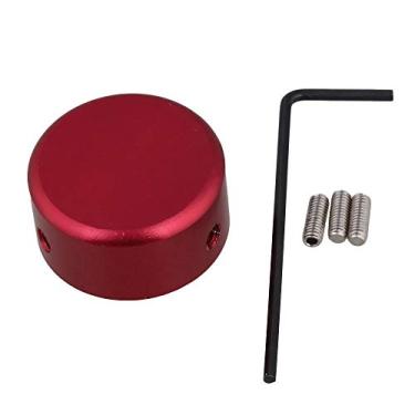 Imagem de LiebeWH Alumínio Liga Guitarra Pedais Footswitch Topper Proteção Cap Com Chave Hexagonal e Parafusos (Vermelho)