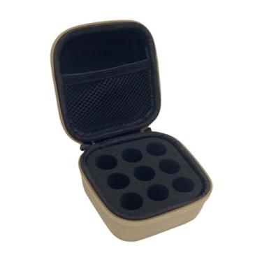 Imagem de FashionCha Organizador de Frascos de Insulina para Viagem com Bolsa Térmica E Design Portátil, Caqui 9 Slot, Tamanho real