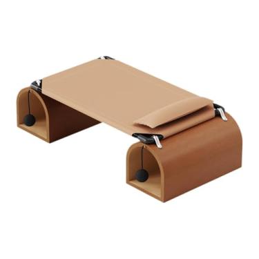 Imagem de Ioensy Cama elevada para gatos, espreguiçadeira, estável, com travesseiro, antiderrapante, rede portátil para gatos, berço para animais de estimação, para, CafÉ