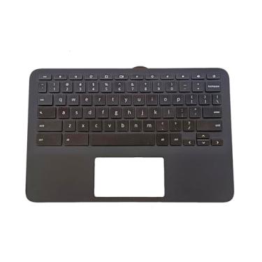Imagem de Lyinsen Substituição para laptop HP Chromebook 11MK G9 EE capa superior para montagem de teclado com apoio de palma peça 29.5 cm M44258-001 capa superior preta