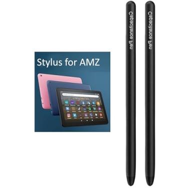 Imagem de AMZ Fire Tablet Pen para AMZ Fire HD 10 Stylus Pen, Fire Max 11 Pen, Fire HD 8 Pen, Fire7 Pen Tablets Touch Screen Stylus Pen (2 x canetas-preta)