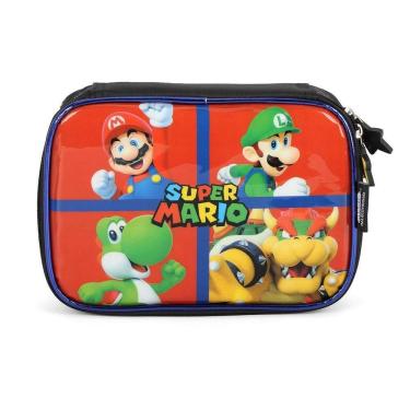 Imagem de Estojo Box Baú Escolar Super Mario Personagens Luxcel