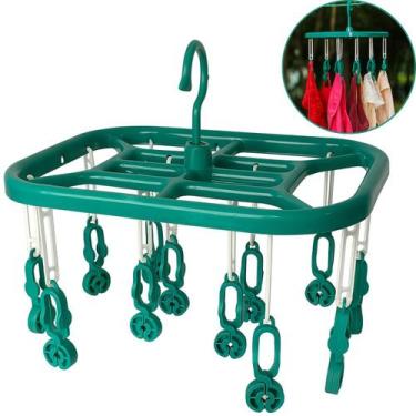 Imagem de Varal Roupa Intima Multiuso Calcinha Cueca Meia 12 Prendedores Cor sor