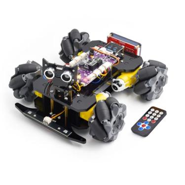 Imagem de Adeept Mecanum Wheel Smart Car Kit(Compatible with Arduino IDE), Line Tracking, Light Tracing, Obstacle Avoidance, Servo Motor, OLED Display, Buzzer, LED Dot Matrix Display