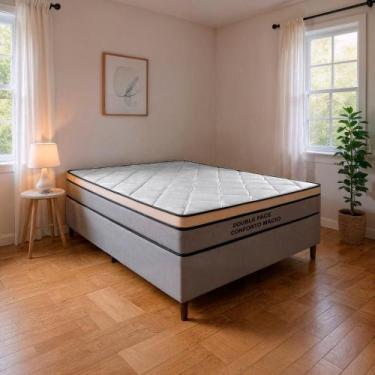 Imagem de Colchão Casal Molas Ensacadas Active + Base 138x188x70 - Bom Pastor