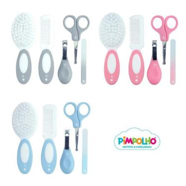 Imagem de Kit Higiene Bebe 5 Pecas Pente Escova Tesoura Cortador Lixa Pimpolho, 