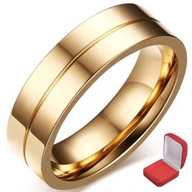 Imagem de Unidade masculina banhada a ouro para par de aliança - Euro importados