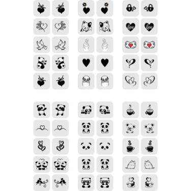 Imagem de 240 Adesivos Para Unhas Desenhos Pretos Película 3d - Paty Adesivos