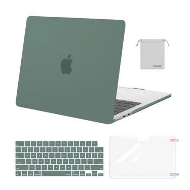 Imagem de Capa MOSISO compatível com MacBook Air de 13,6 polegadas verde esmeral