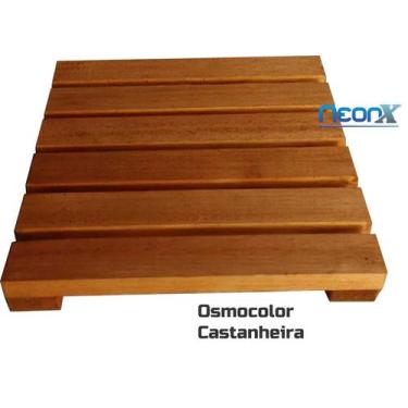 Imagem de Deck De Madeira Modular 30x30 Cm Réguas 4 cm Com Pintura Neonx, Osmoco