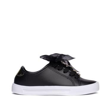 Imagem de Tênis Infantil Molekinha com Laço de Tule Preto, Preto, 34