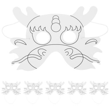Imagem de ifundom 6pcs Diy Blank Paper Masks for Boys and Girls Unfinished Masquerade Masks for Crafting Color Your Own Designs Safe and Lightweight Paper Material for Parties and Creative