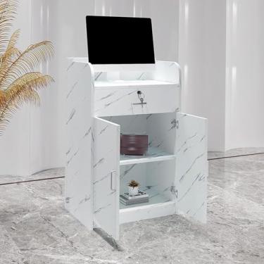 Imagem de Balcão De Recepção Da Recepção, Balcão De Checkout, Balcão De Recepção Da Recepção, Mesa De Balcão, Supermercado Loja De Conveniência Bar Salão De, White Stone, 80cm