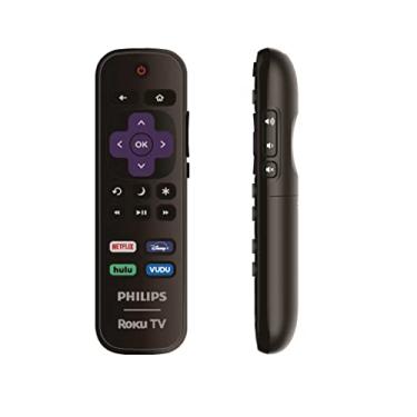 Imagem de Controle remoto de substituição OEM para TVs Philips Roku compatível com todas as Smart TVs Philips Roku 2023 2022 2021 【Não é compatível com Roku Stick e Roku Box】(Netflix, Disney+, Hulu, Vudu)