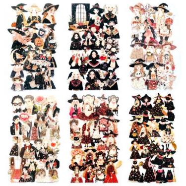 Imagem de Pacote de adesivos YOKSAS Vintage Witch Scrapbook 120 unidades