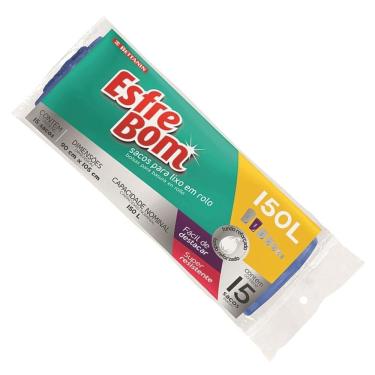 Imagem de Saco para Lixo Esfrebom 150 Litros Rolo com 15 Unidades - BT312 - BETTANIN
