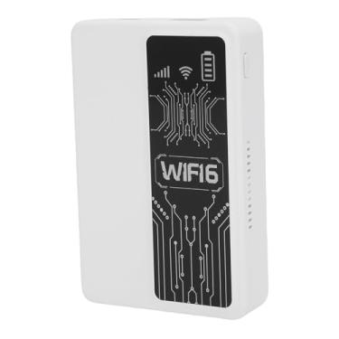 Imagem de Serounder 4G LTE Mobile Hotspot Router, Dispositivo de Acesso WiFi Portátil Com Slot para Cartão SIM, 10min de Sono Automático, Conecta 10 Dispositivos, para Viagens Em Casa (WHITE)