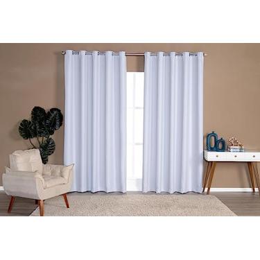 Imagem de Cortina Blackout Tecido 6,00m x 2,50m Para Varão Simples Cor:Branco