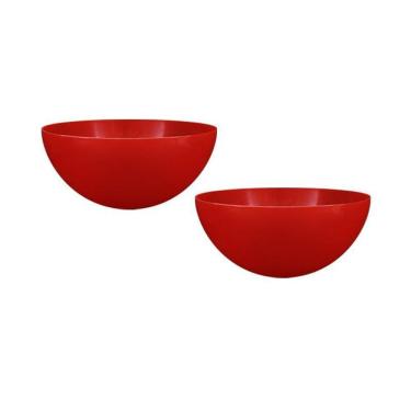 Imagem de Kit 2 Mini Bowl Vermelho 240Ml Plástico Premium
