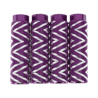 Imagem de Partuto 4 peças de pinos de bicicleta antiderrapantes de liga de alumínio com textura de onda de 100 mm de comprimento para bancos traseiros de bicicleta Pegs de pedais de ciclismo eixos de 9,5 cm