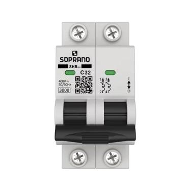 Imagem de Disjuntor Soprano Din 2p 32A SHB-GIII Curva C Branco