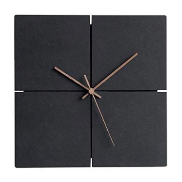 Imagem de XFNVXC Relógio de parede silencioso de madeira, relógio de parede simples, leve para decoração de casa, escritório, sala de estar, cozinha, quarto