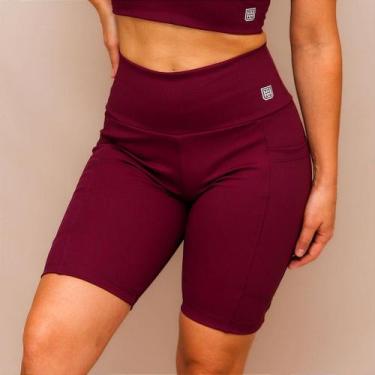 Imagem de Bermuda Confort com Bolso para Treino e Corrida - Roxo Profundo - HNR,